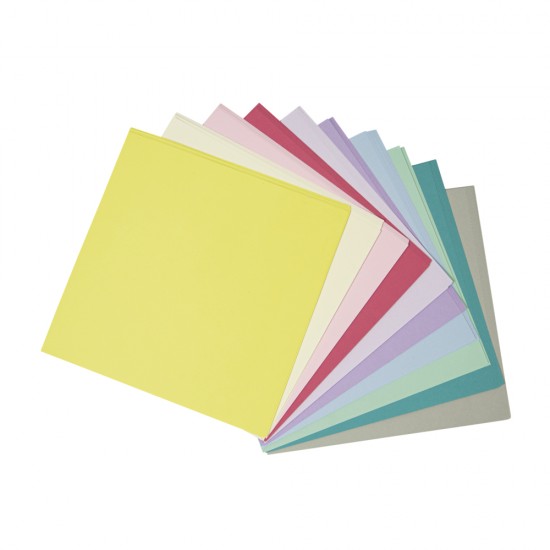 Fasii hârtie pentru Origami, pastel, 15x15cm, 80-100 g / mp, 100 buc/set