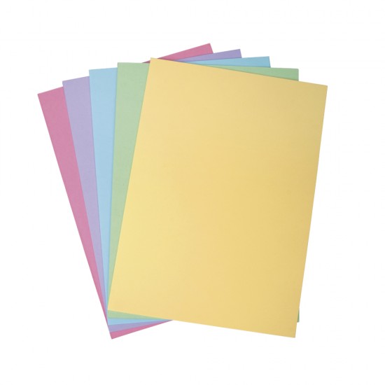 Carton A4, 5 culori, pastel, 180g/ mp, 50 buc/set