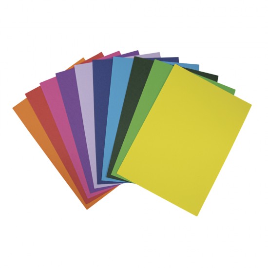 Carton A4, 10 culori, pastel, 180g/ mp, 100 buc/ set