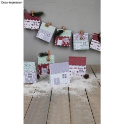 Advent- Casute din hârtie 1-24, FSC Mix Credit, 9x10cm, Rayher