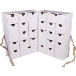 Calendar Advent din hartie reciclata FSC 21x14,8x29cm, Rayher, alb