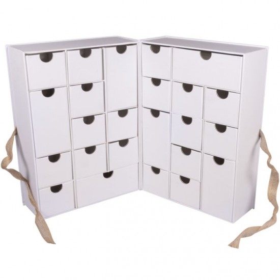 Calendar Advent din hartie reciclata FSC 21x14,8x29cm, Rayher, alb Calendar Advent din hartie reciclata FSC 21x14,8x29cm, Rayher, alb