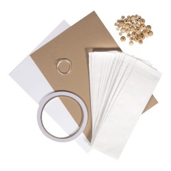 Kit creativ stele magice de hârtie 3D pentru 11 stele, inclusiv margele de lemn,Rayher