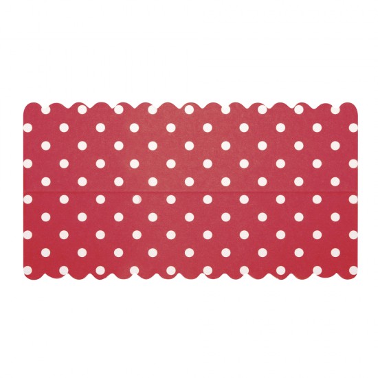 Strap to close paper sachets, 13x7cm, Rose with dots, tab-bag 10pc