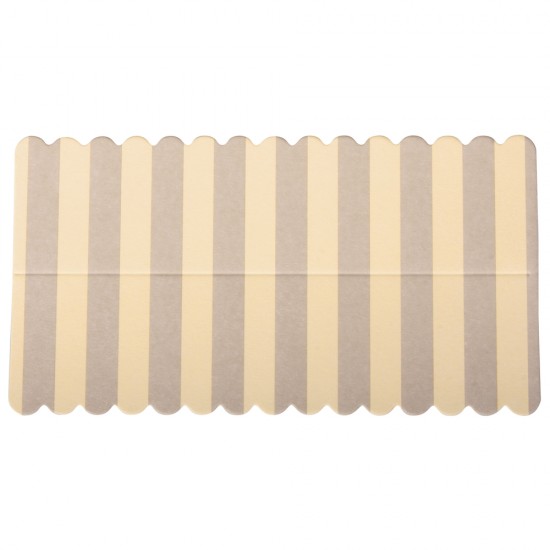 Strap to close paper sachets, 13x7cm, Blue striped, tab-bag 10pc