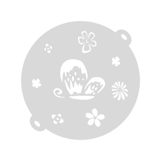 Z. Cake Sablon   Butterfly&Flower  , 26cm o, + Border, 22x8cm, tab-bag
