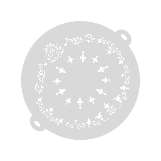 Z. Cake Sablon   Ornaments  , 26cm o, + Border, 22x8cm, tab-bag
