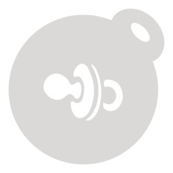 Cupcake&Cappuccino stencils o 10cm,   Baby  , 3 Designs, tab-bag 3