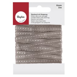 Panglica Rayher, light grey, 6 mm, 3 m/rola Panglica Rayher, light grey, 6 mm, 3 m/rola