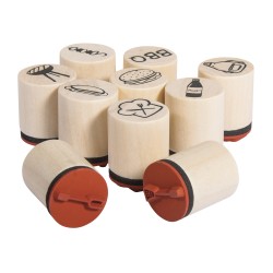Stampile 10/set, Rayher,, diametru 2 cm Stampile 10/set, Rayher,, diametru 2 cm