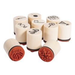 Stampile 10/set , Rayher,, Sarbatoare , diametru 2 cm Stampile 10/set , Rayher,, Sarbatoare , diametru 2 cm