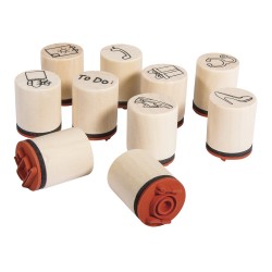 Stampile mini 10/ set, Rayher,, diametru 2 cm Stampile mini 10/ set, Rayher,, diametru 2 cm