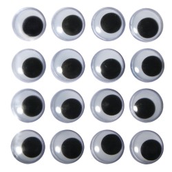 Set decorativ Rayher, ochisori negri adezivi, diametru 15 mm, 16/set Set decorativ Rayher, ochisori negri adezivi, diametru 15 mm, 16/set