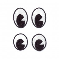 Model textil pentru calcat, aprox.2,8x2cm,alb+negru