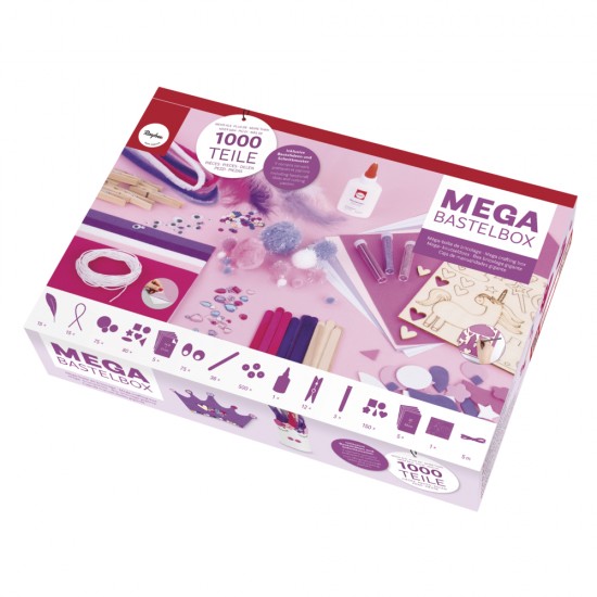 Kit creativ Rayher, Mega cutie Unicorn, 1000 piese/set