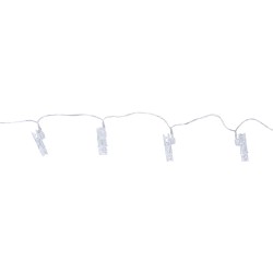 Ghirlanda LED clip lumina calda, 390cm, 25 LED-uri cu clip, cutie din PVC 1pc