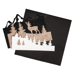 Rama de hartie, motiv iarna, Rayher,20x20x4,5cm