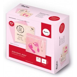Kit creativ Rayher, Amprenta baby roz, 10-piese