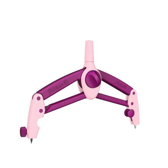 Compas scolar ergonomic Griffix, culoare roz, Pelikan 700955