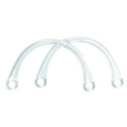 Plastic bag handles, crystal, Milano, tap-bag 1 couple