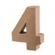 Cifra din Papier mache  4   FSC rec. 100%, 15x10.5
