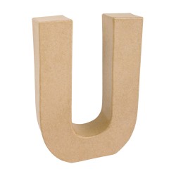 Litera mare din Papier mache U FSC rec.100%, 15x10.5 Litera mare din Papier mache U FSC rec.100%, 15x10.5