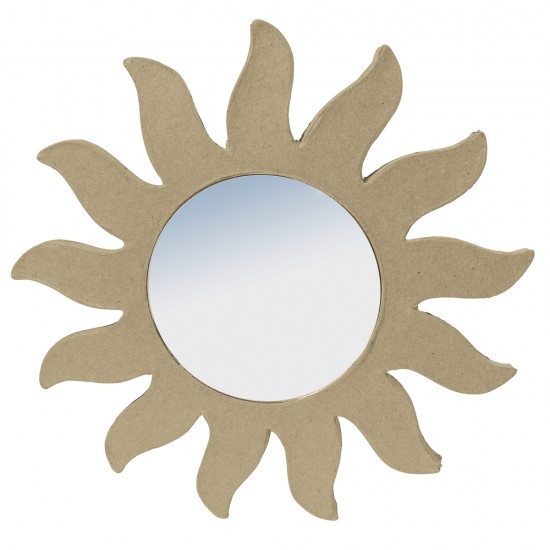 Papier mache oglinda soare FSC Rec. 100%, 25x1cm