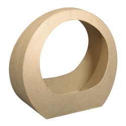 Cos Rayher din papier mache, dimensiune 17x7x15,5 cm