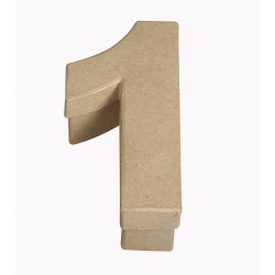 Papier mache cutie numarul "1" FSC rec 100%, 5.5x4x12cm Papier mache cutie numarul "1" FSC rec 100%, 5.5x4x12cm