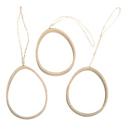 Suport Rayher in forma de ou pentru quilling, din papier mache, dimensiune 8x6x1cm, 3/set