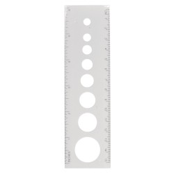 Rigla/sablon cercuri, Rayher, 16x4.5 cm Rigla/sablon cercuri, Rayher, 16x4.5 cm