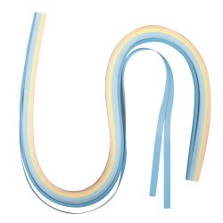 Hartie Quilling, blue/yellow tones, 53x0.6 cm, 80 g/m2, 100 buc/set Hartie Quilling, blue/yellow tones, 53x0.6 cm, 80 g/m2, 100 buc/set
