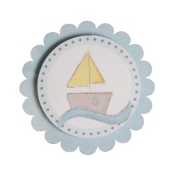 Deco hartie 3D, Rayher, barcuta crestina, adeziva, 3,9x3,9 cm, 6 buc/set Deco hartie 3D, Rayher, barcuta crestina, adeziva, 3,9x3,9 cm, 6 buc/set