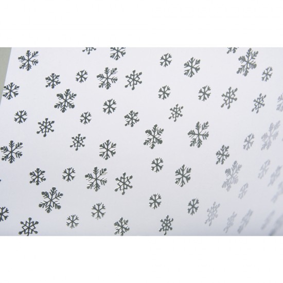 Motive board Snowflakes, 213x310mm, with argintiu foil, 190 g/m2