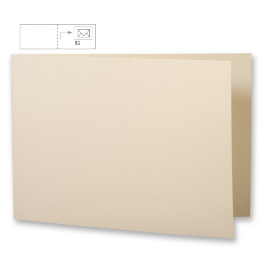 Card B6, landscape, metallic,FSC MixCred, cashmere metallic, 336x116mm, 220