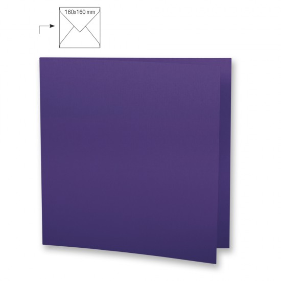 Card patrat biguit,plain,FSC Mix Credit, violet, 150x300mm, 220g/m2, 5/set