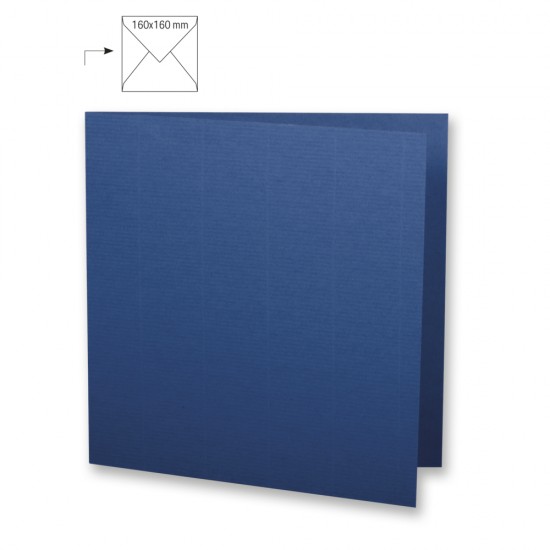 Card patrat biguit,plain,FSC Mix Credit, royal blue, 150x300mm, 220g/m2, 5/set