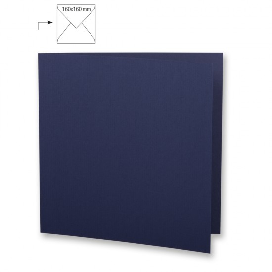 Card patrat biguit,plain,FSC Mix Credit, midnight blue, 150x300mm, 220g/m2, 5/set