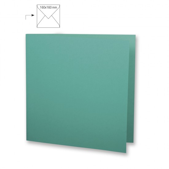 Card patrat biguit,plain,FSC Mix Credit, turquoise, 150x300mm, 220g/m2, 5/set