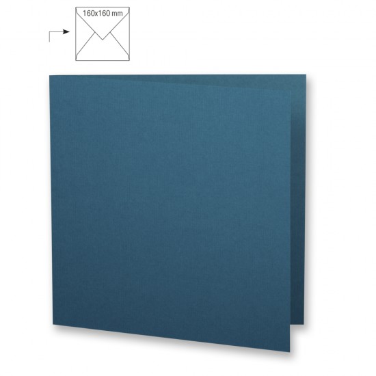 Card patrat biguit,plain,FSC Mix Credit, dark turquoise, 150x300mm, 220g/m2, 5/set