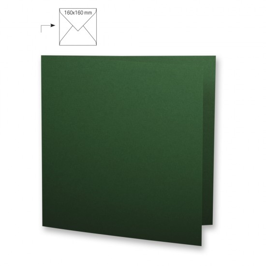 Card patrat biguit,plain,FSC Mix Credit, pine-green, 150x300mm, 220g/m2, 5/set