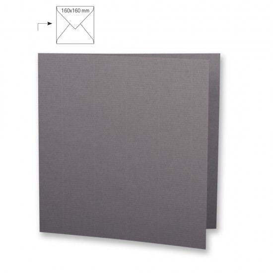 Card patrat biguit,plain,FSC Mix Credit, dark grey, 150x300mm, 220g/m2, 5/set