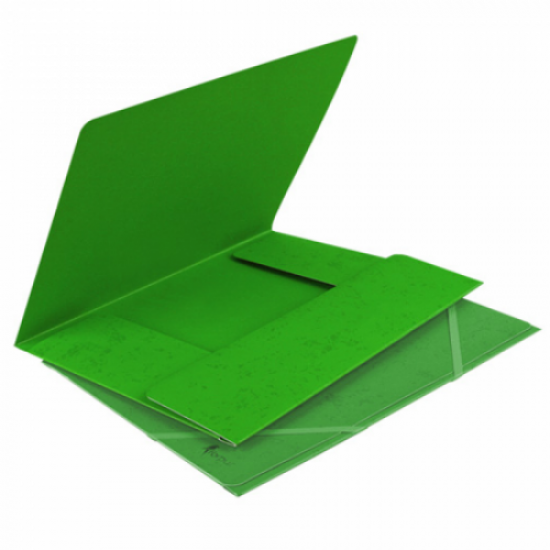 Mapa A4, carton 400gr, cu elastic, verde