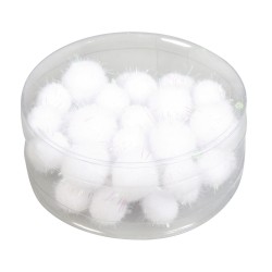 Set decorativ Rayher, pomponi irizati, dimensiune 1,5+2 cm, 36/set Set decorativ Rayher, pomponi irizati, dimensiune 1,5+2 cm, 36/set