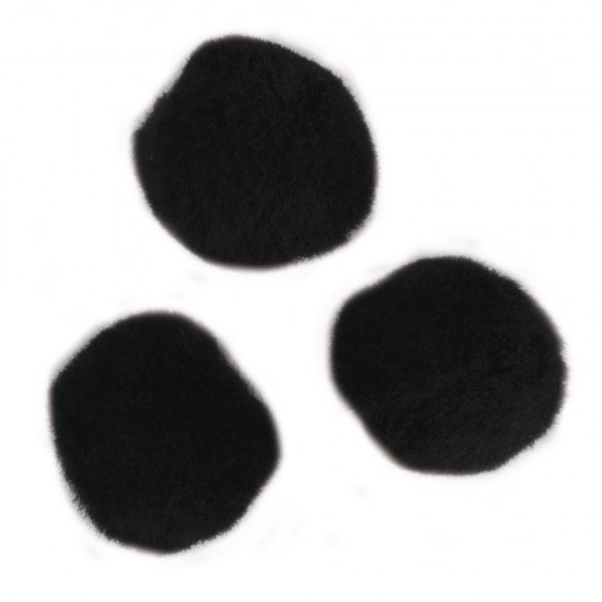 Pompon Rayher, 70/set, diametru 7 mm, culoare negru