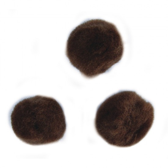Pompon Rayher, 70/set, diametru 7 mm, culoare maro