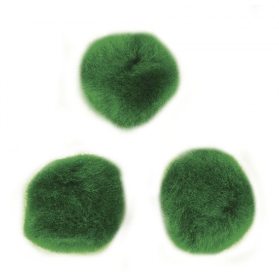 Pompon Rayher, 70/set, diametru 7 mm, culoare verde