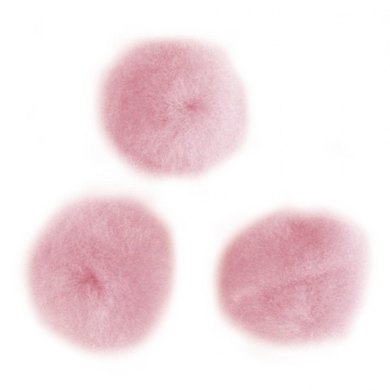 Pompon Rayher, 65/set, diametru 10 mm, culoare roz
