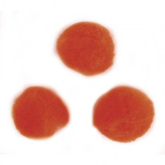 Pompon Rayher, 65/set, diametru 10 mm, culoare portocaliu