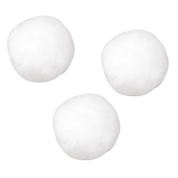 Pompon Rayher, 60/set, diametru 15 mm, culoare alb Pompon Rayher, 60/set, diametru 15 mm, culoare alb